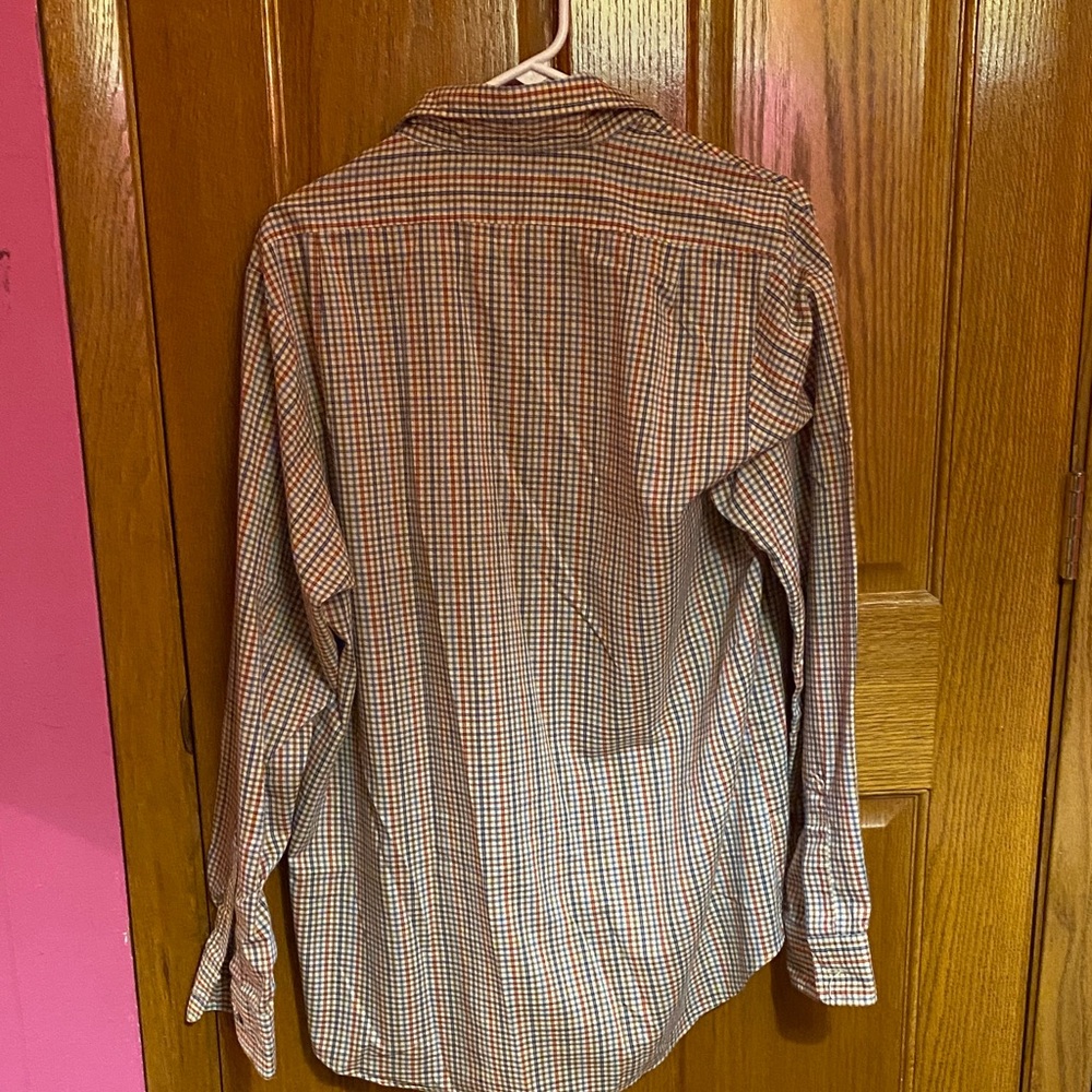 Levi's Men's Checkered Button Down Shirt - Brown and White - Picture 6 of 7